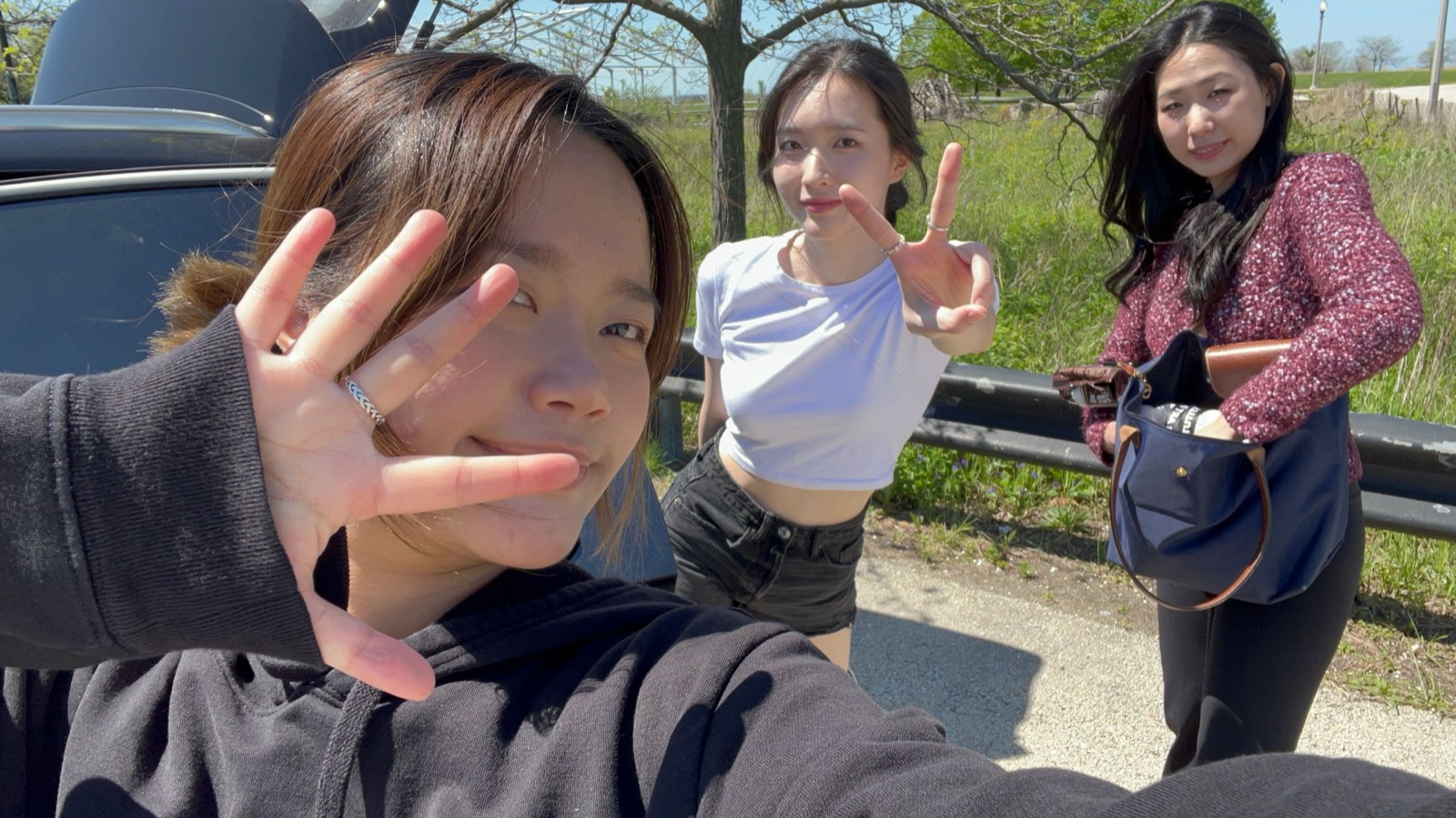 Selfie with the team at the shoot location
